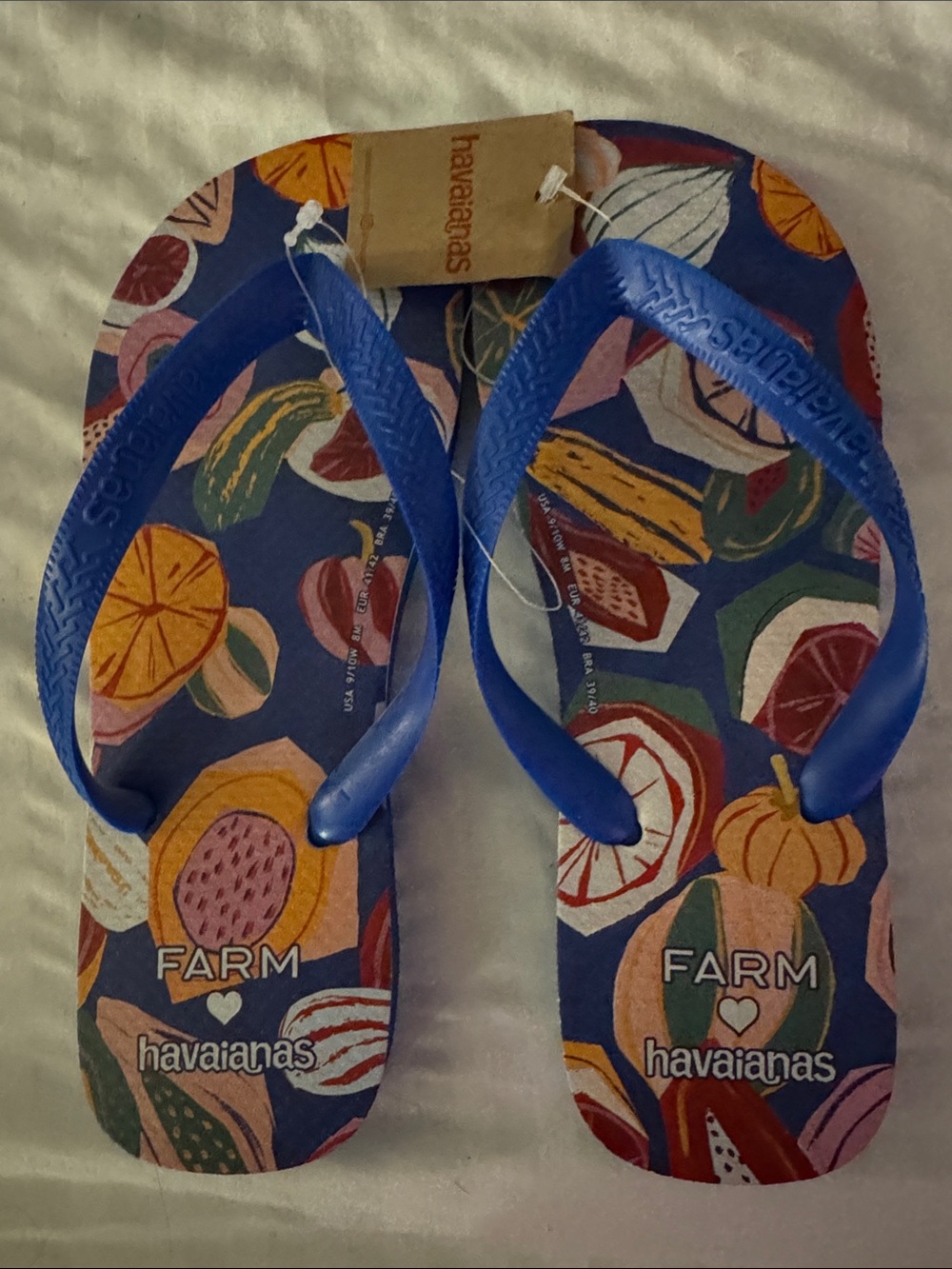 Havaianas Kids Navy Blue Tropical Fruit Flip Flops